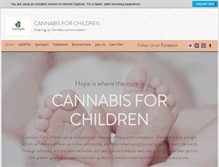 Tablet Screenshot of cannabisforchildren.org